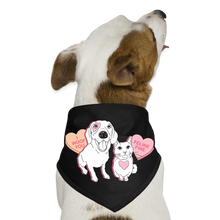 Load image into Gallery viewer, Valentine Hearts Dog Bandana - black