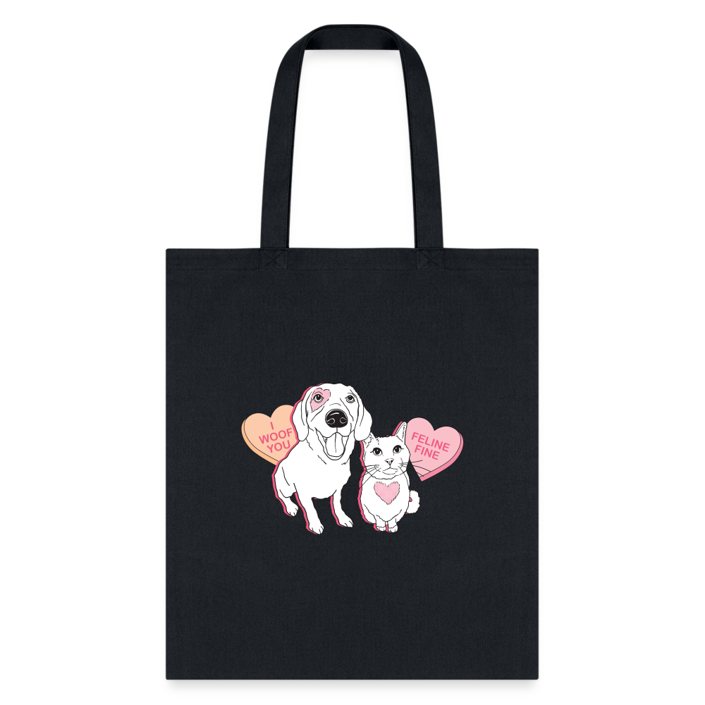 
                  
                    Valentine Hearts Tote Bag - black
                  
                