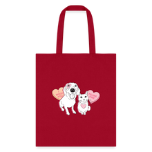 Load image into Gallery viewer, Valentine Hearts Tote Bag - red