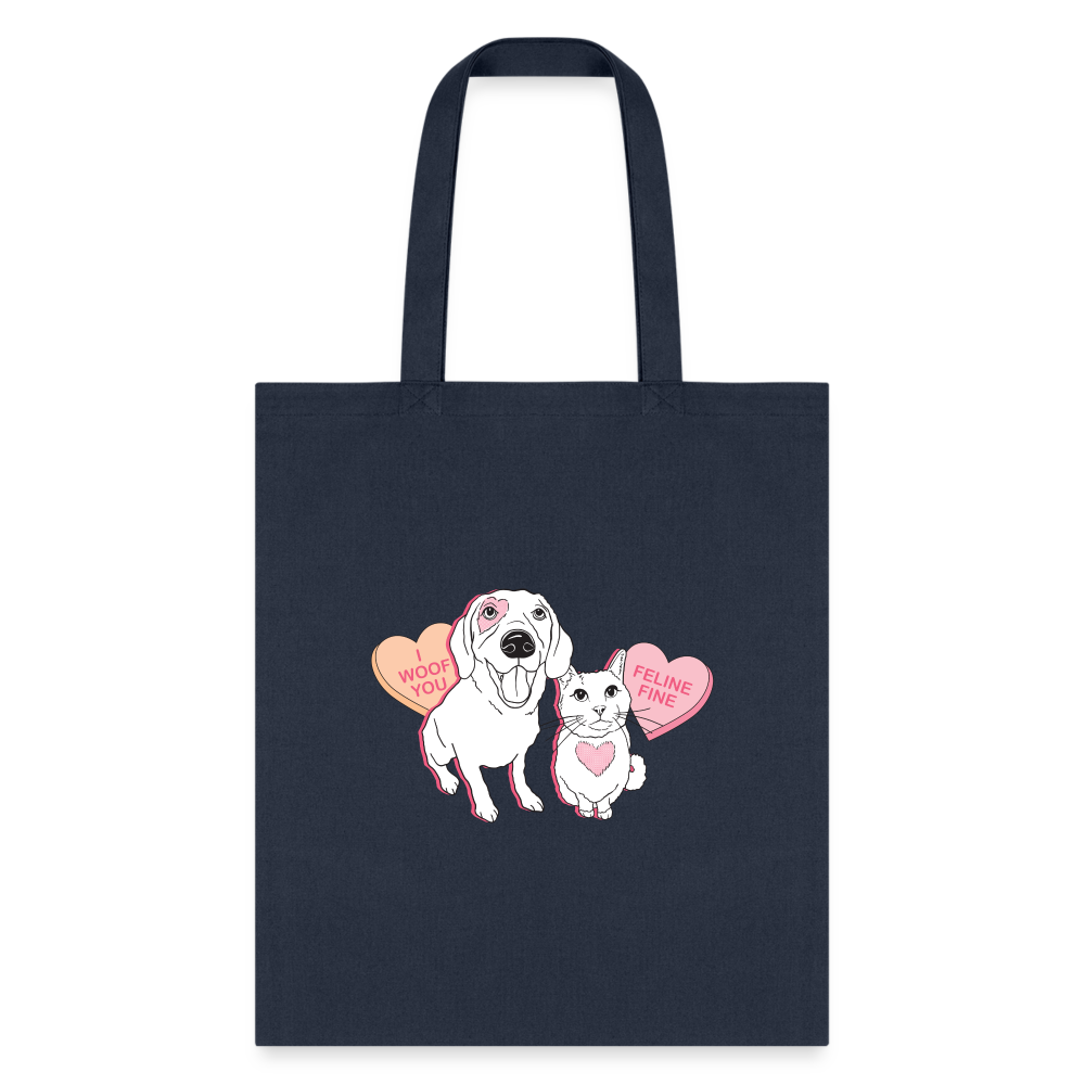 
                  
                    Valentine Hearts Tote Bag - navy
                  
                