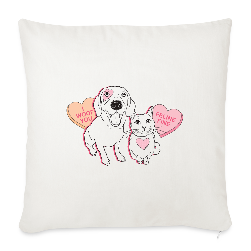 
                  
                    Valentine Hearts Throw Pillow Cover 18” x 18” - natural white
                  
                