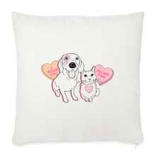 Load image into Gallery viewer, Valentine Hearts Throw Pillow Cover 18” x 18” - natural white