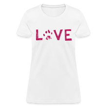 Load image into Gallery viewer, Love Pawprint Contoured T-Shirt - white