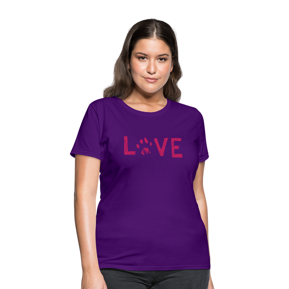 
                  
                    Love Pawprint Contoured T-Shirt - purple
                  
                