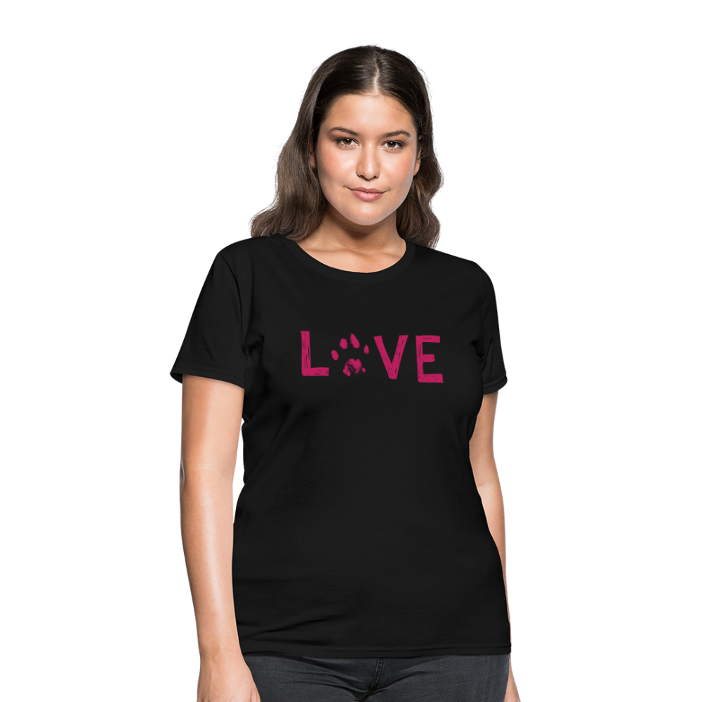 
                  
                    Love Pawprint Contoured T-Shirt - black
                  
                