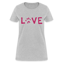 Load image into Gallery viewer, Love Pawprint Contoured T-Shirt - heather gray