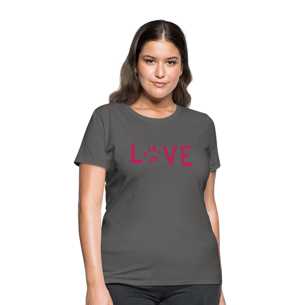 
                  
                    Love Pawprint Contoured T-Shirt - charcoal
                  
                