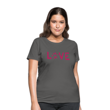 Load image into Gallery viewer, Love Pawprint Contoured T-Shirt - charcoal