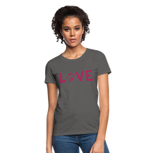Load image into Gallery viewer, Love Pawprint Contoured T-Shirt - charcoal