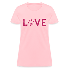 Load image into Gallery viewer, Love Pawprint Contoured T-Shirt - pink