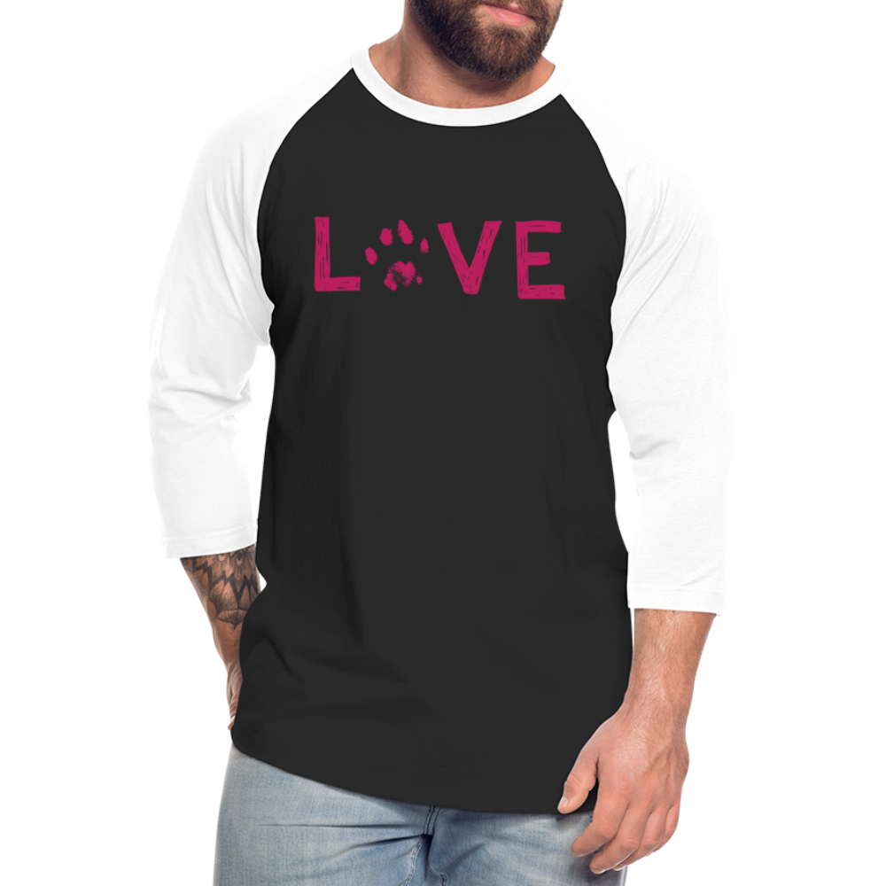 
                  
                    Love Pawprint Baseball T-Shirt - black/white
                  
                