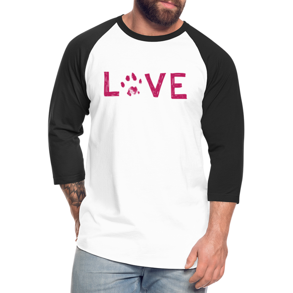 
                  
                    Love Pawprint Baseball T-Shirt - white/black
                  
                