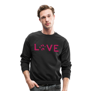 Love Pawprint Crewneck Sweatshirt - black