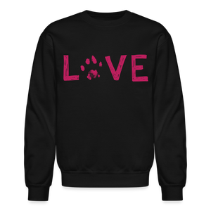 Love Pawprint Crewneck Sweatshirt - black