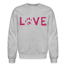 Load image into Gallery viewer, Love Pawprint Crewneck Sweatshirt - heather gray