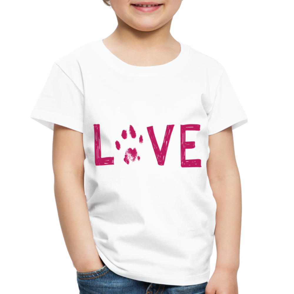 
                  
                    Love Pawprint Toddler Premium T-Shirt - white
                  
                