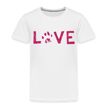 Load image into Gallery viewer, Love Pawprint Toddler Premium T-Shirt - white