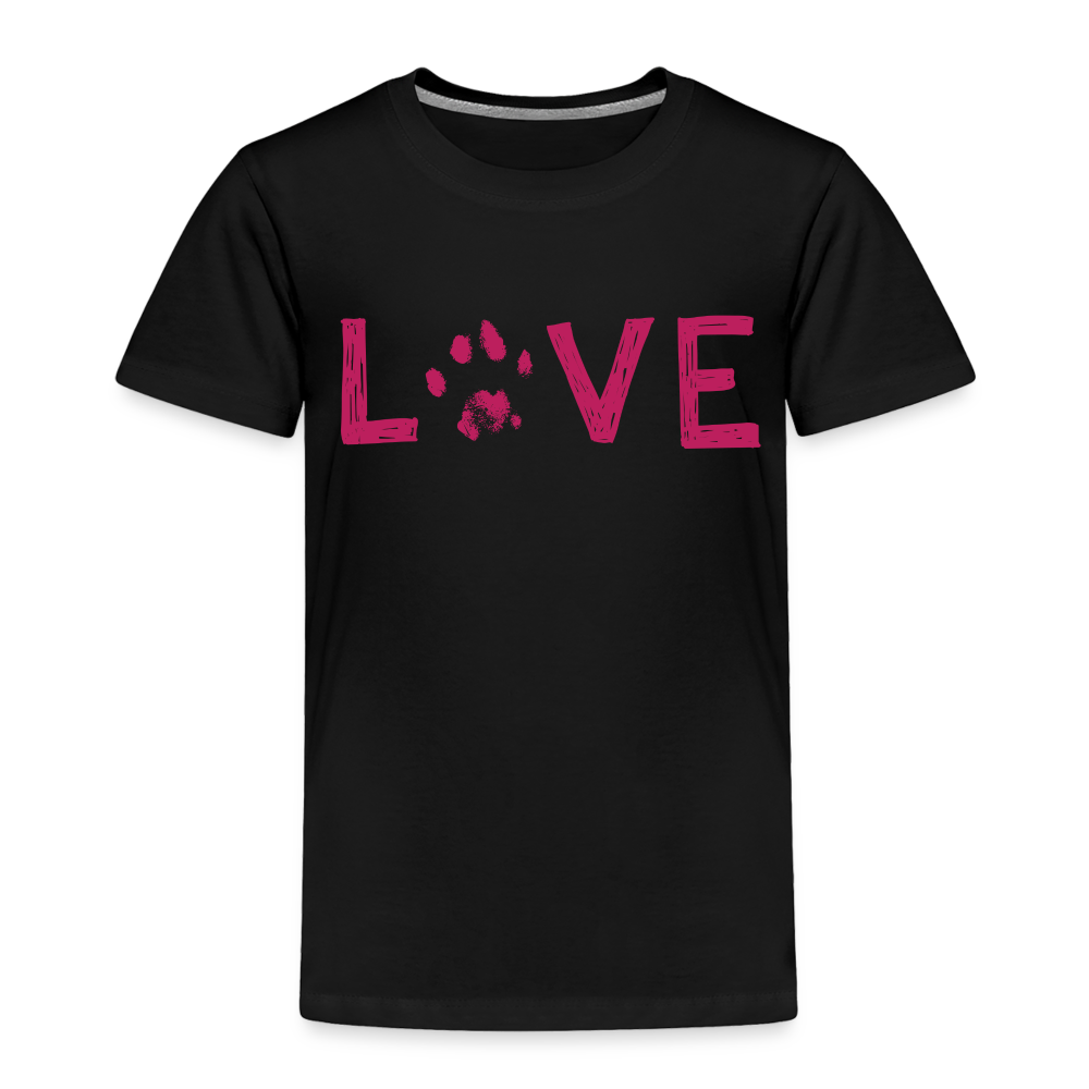 
                  
                    Love Pawprint Toddler Premium T-Shirt - black
                  
                