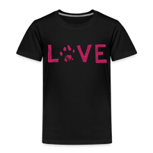 Load image into Gallery viewer, Love Pawprint Toddler Premium T-Shirt - black