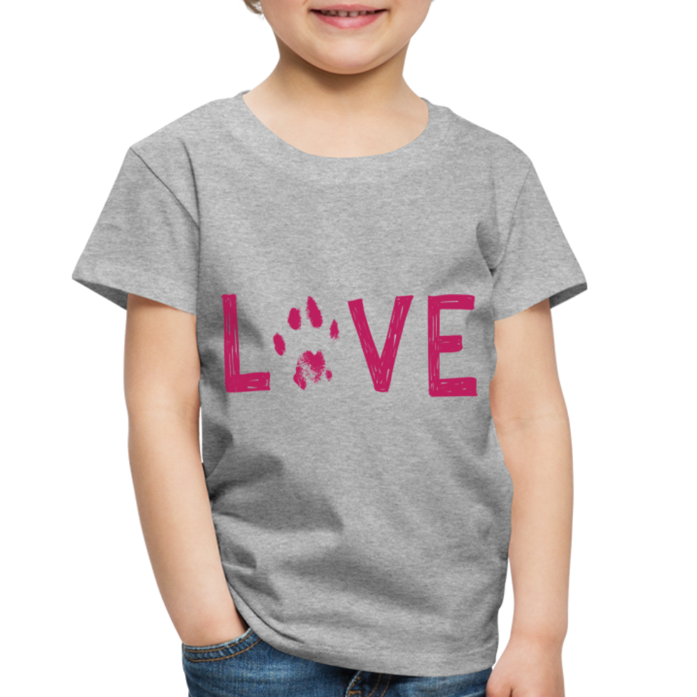 
                  
                    Love Pawprint Toddler Premium T-Shirt - heather gray
                  
                
