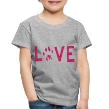 Load image into Gallery viewer, Love Pawprint Toddler Premium T-Shirt - heather gray