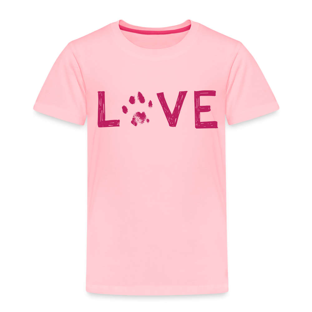 
                  
                    Love Pawprint Toddler Premium T-Shirt - pink
                  
                