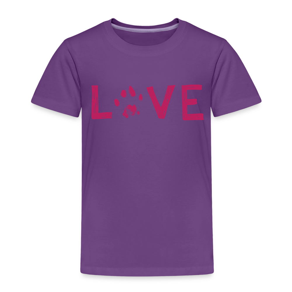 
                  
                    Love Pawprint Toddler Premium T-Shirt - purple
                  
                