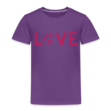 Load image into Gallery viewer, Love Pawprint Toddler Premium T-Shirt - purple