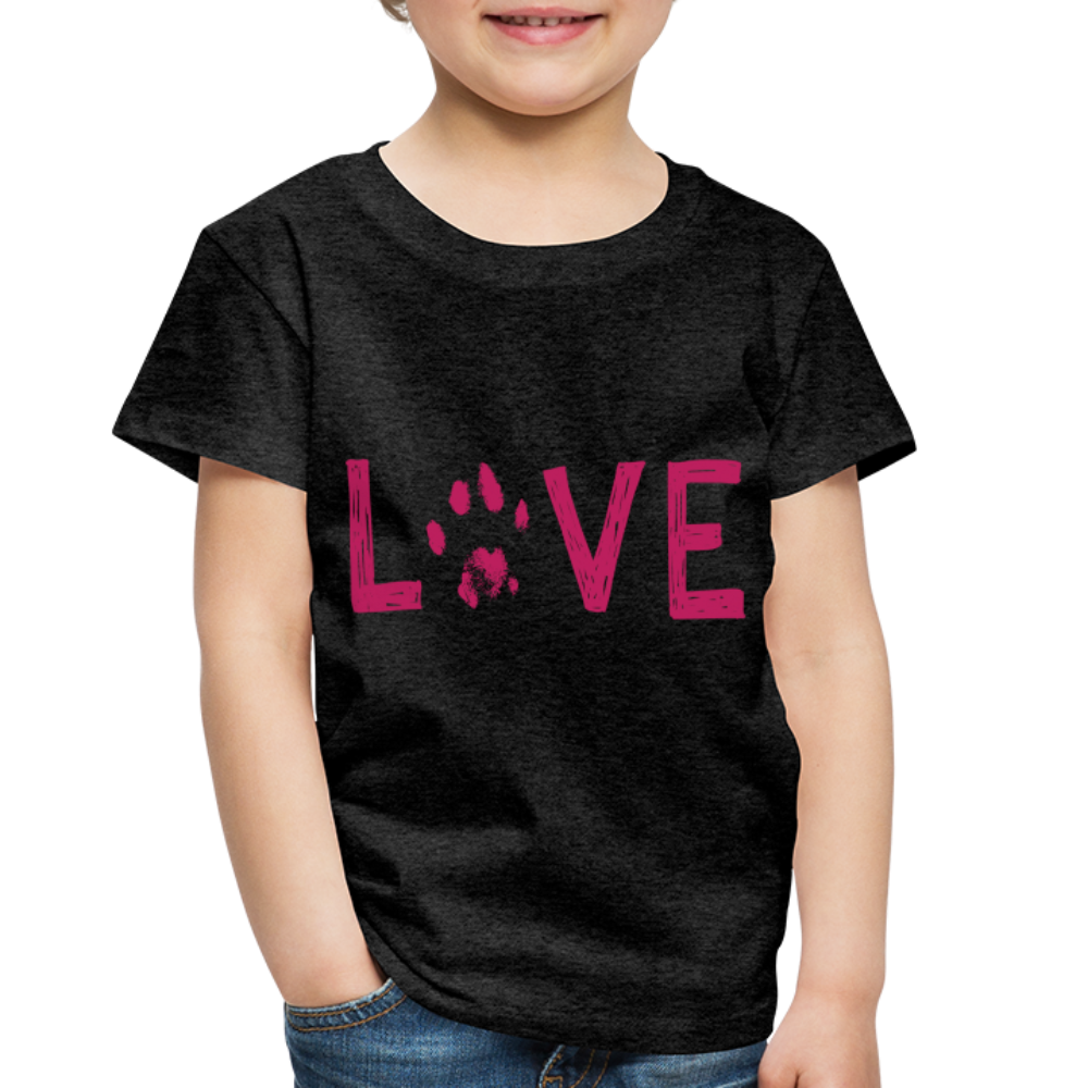 
                  
                    Love Pawprint Toddler Premium T-Shirt - charcoal grey
                  
                