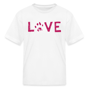Love Pawprint Kids' T-Shirt - white