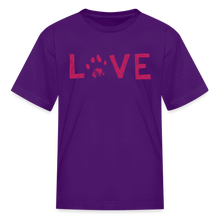 Load image into Gallery viewer, Love Pawprint Kids&#39; T-Shirt - purple