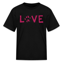 Load image into Gallery viewer, Love Pawprint Kids&#39; T-Shirt - black