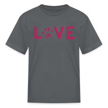 Load image into Gallery viewer, Love Pawprint Kids&#39; T-Shirt - charcoal