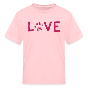 Love Pawprint Kids' T-Shirt - pink