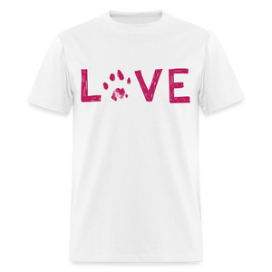 Love Pawprint Classic T-Shirt - white