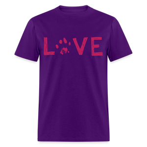 Love Pawprint Classic T-Shirt - purple