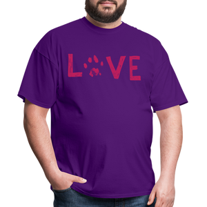 Love Pawprint Classic T-Shirt - purple