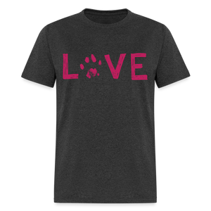 Love Pawprint Classic T-Shirt - heather black