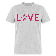 Load image into Gallery viewer, Love Pawprint Classic T-Shirt - heather gray
