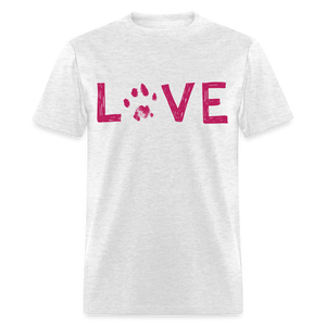 Love Pawprint Classic T-Shirt - light heather gray