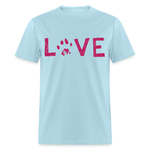 Load image into Gallery viewer, Love Pawprint Classic T-Shirt - powder blue