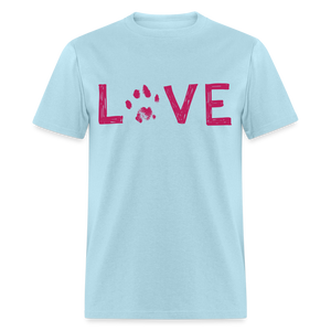 Love Pawprint Classic T-Shirt - powder blue