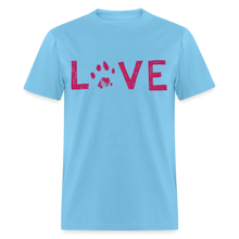 Load image into Gallery viewer, Love Pawprint Classic T-Shirt - aquatic blue