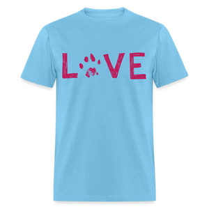 Love Pawprint Classic T-Shirt - aquatic blue