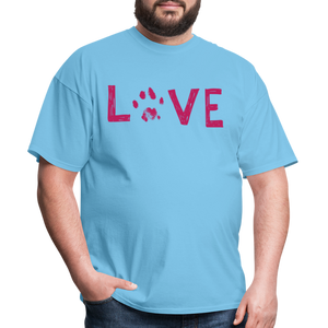 Love Pawprint Classic T-Shirt - aquatic blue