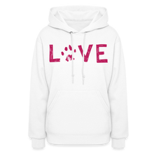 Load image into Gallery viewer, Love Pawprint Contoured Hoodie - white