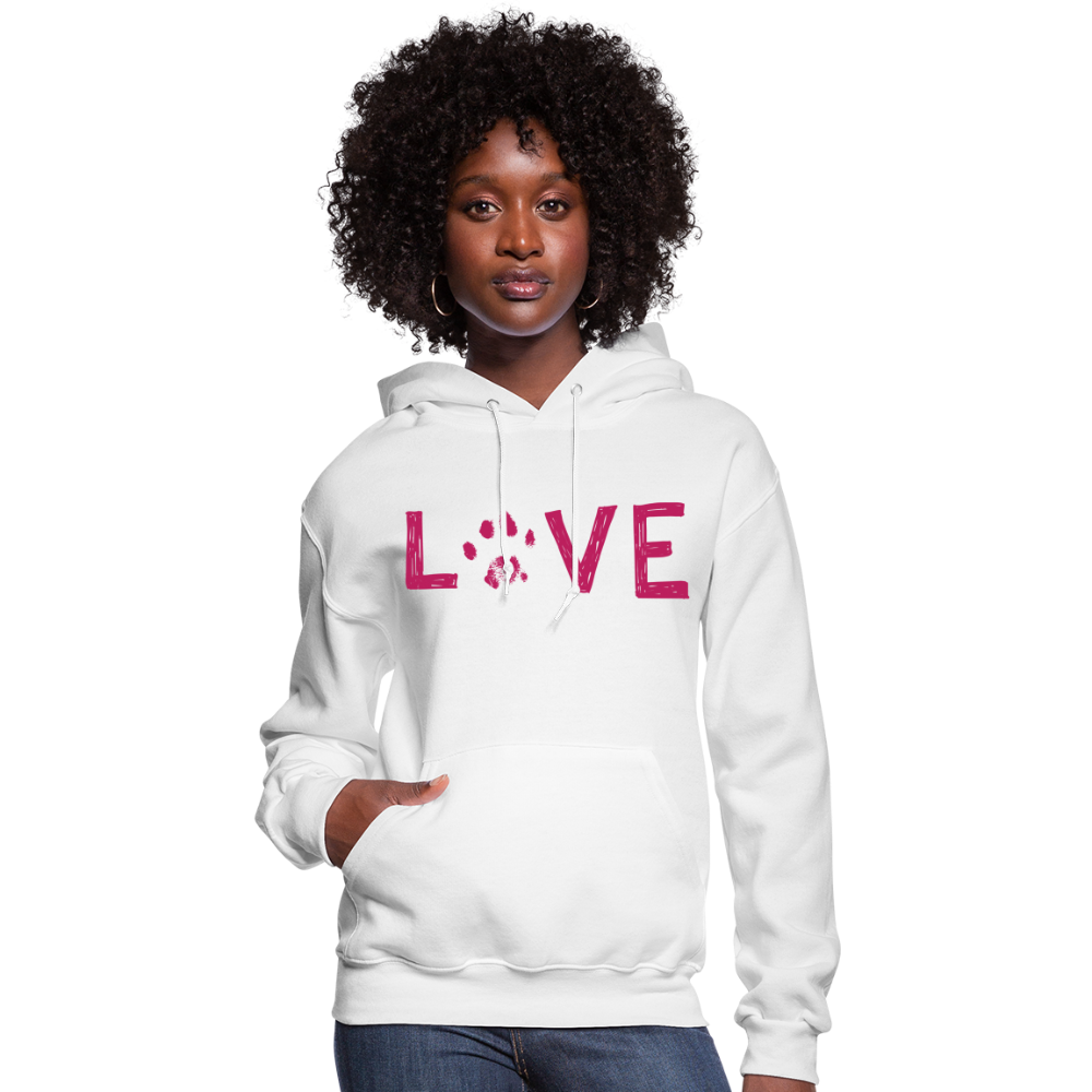 
                  
                    Love Pawprint Contoured Hoodie - white
                  
                