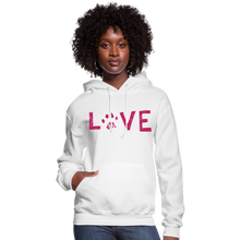 Load image into Gallery viewer, Love Pawprint Contoured Hoodie - white