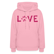 Load image into Gallery viewer, Love Pawprint Contoured Hoodie - classic pink
