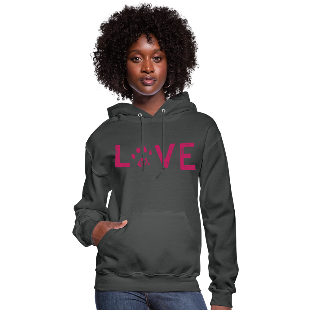
                  
                    Love Pawprint Contoured Hoodie - asphalt
                  
                